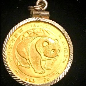 24K gold pendant charm. 1/10 ounce 99.9% gold